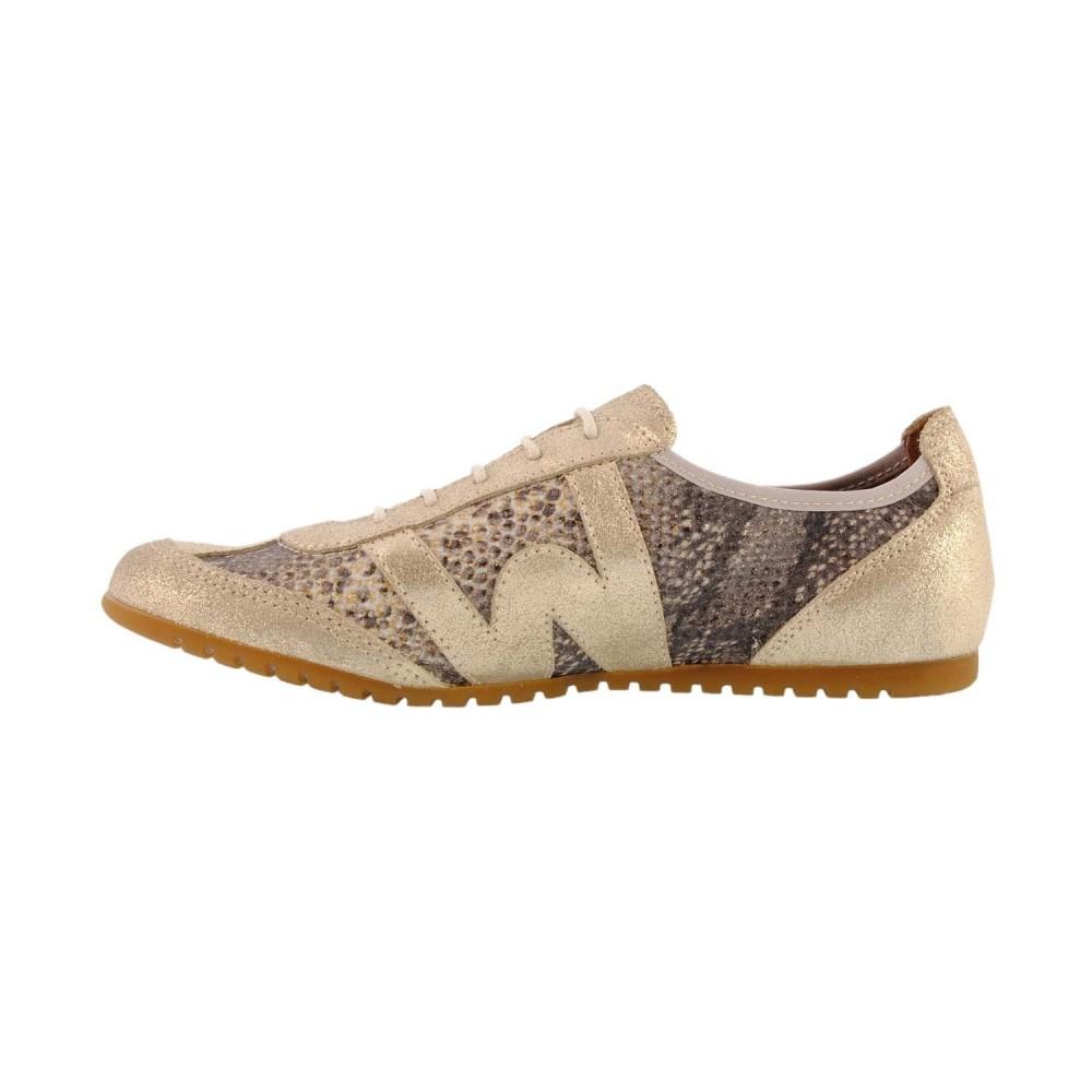 Foto Deportivas piel serpiente Wonders A-1210 (Color: ORO, Talla: 40)