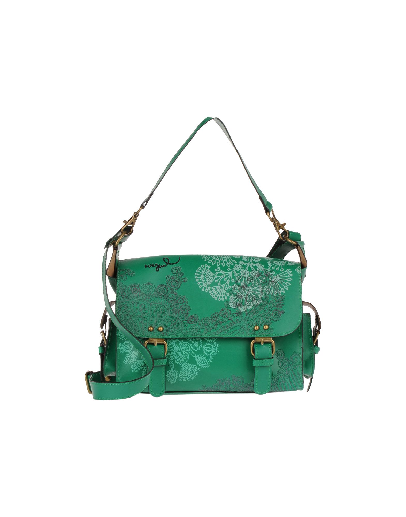 Foto desigual bolsos medianos de tela Mujer Verde