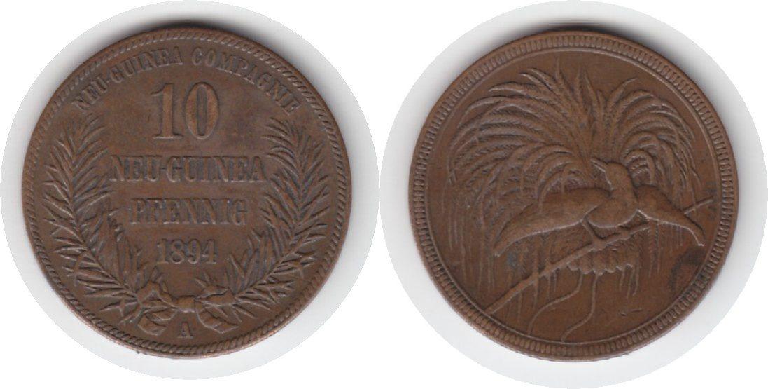 Foto Deutsche Kolonien 10 Pfennig 1894