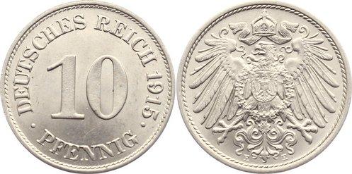 Foto Deutsches Kaiserreich 1871-1918 10 Pfennig 1915 E