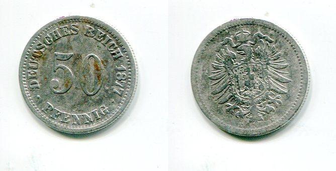 Foto Deutsches Kaiserreich 50 Pf 1877
