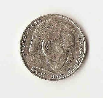Foto Deutsches Reich 5 Mark 1936