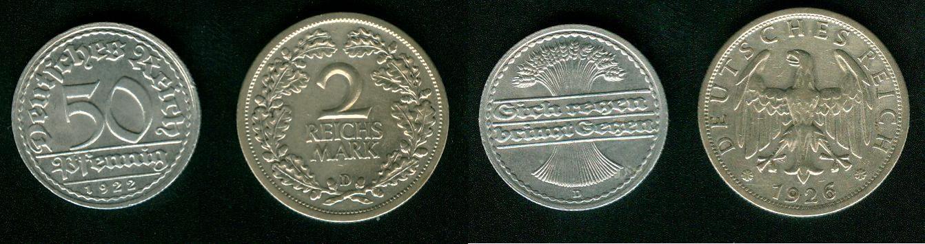 Foto Deutsches Reich, Weimarer Republik 2 Reichsmark 1926 D