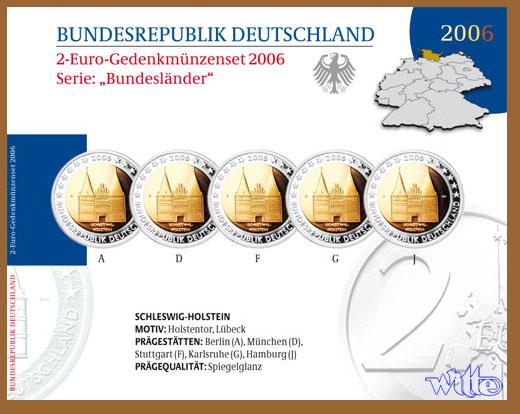 Foto Deutschland 2 Euro 5x 2006