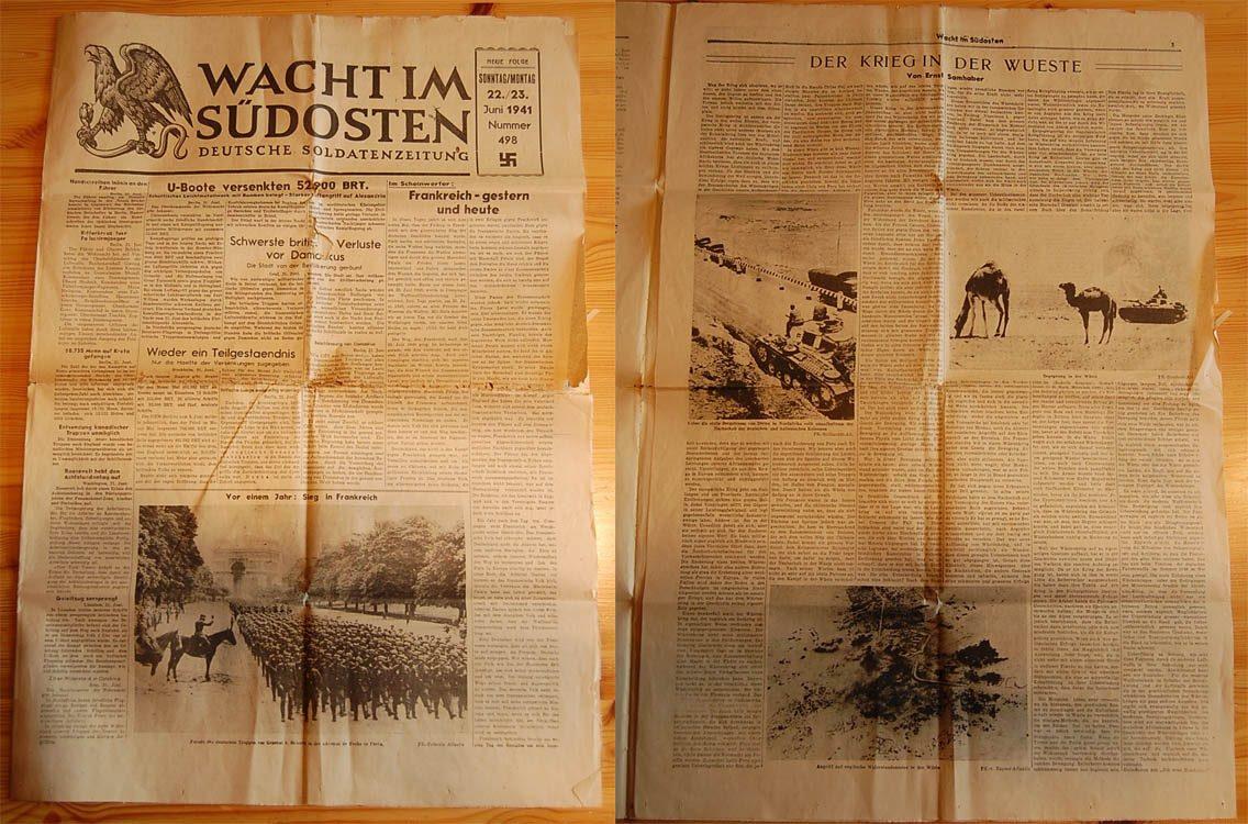 Foto Deutschland / 3 Reich Soldatenzeitung, U-Boote, Kreta, Afrika 1941
