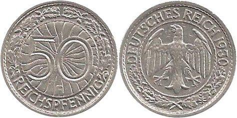 Foto Deutschland 50 Pfennig 1930