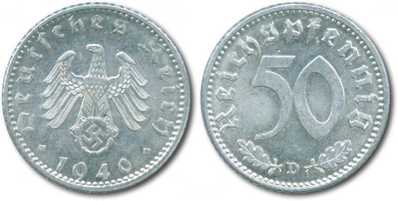 Foto Deutschland 50 Reichspfennig 1940