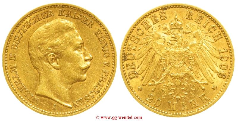 Foto Deutschland ab 1871 20 Mark 1906