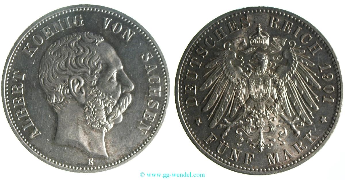 Foto Deutschland ab 1871 5 Mark 1901