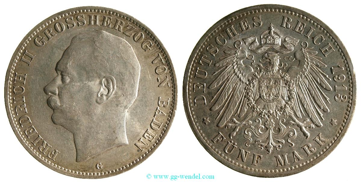 Foto Deutschland ab 1871 5 Mark 1913