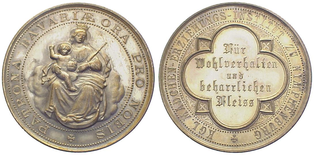 Foto Deutschland Bayern, München versilberte Ae-Preismedaille o J (um 1890