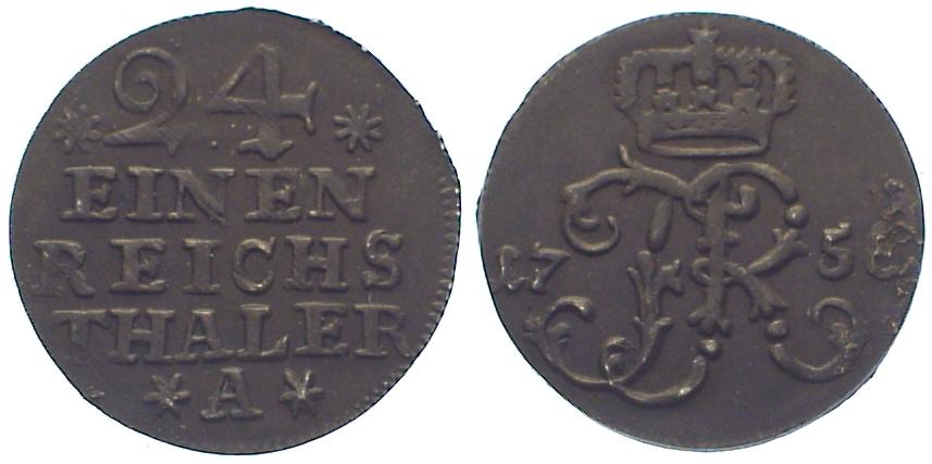 Foto Deutschland Brandenburg-Preußen 1/24 Taler 1756 A