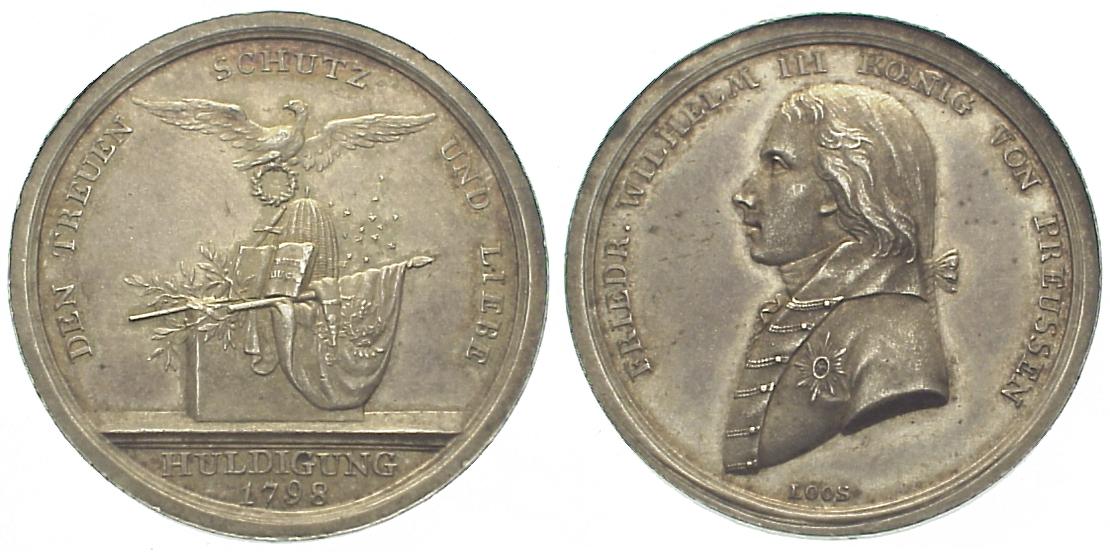 Foto Deutschland Brandenburg-Preußen Silbermedaille 1798