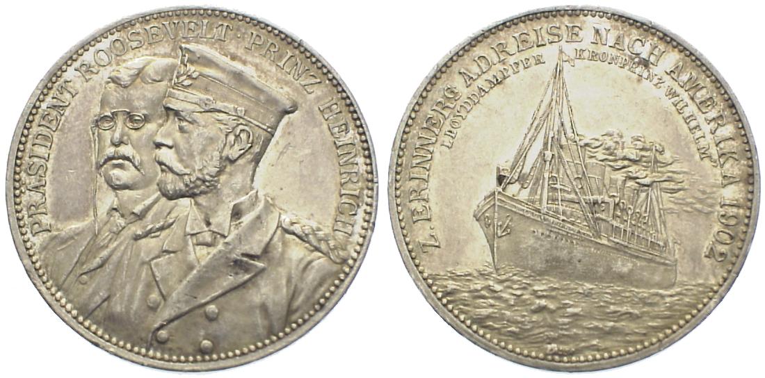 Foto Deutschland -Brandenburg-Preußen Silbermedaille 1902