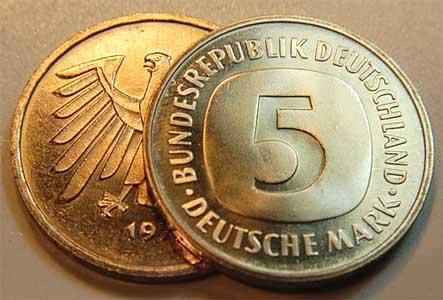 Foto Deutschland / Bundesrepublik 5 Mark 1996 F