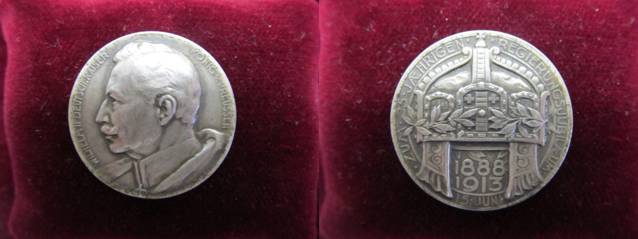 Foto Deutschland Kaiserreich Preussen Silbermedaille 1913