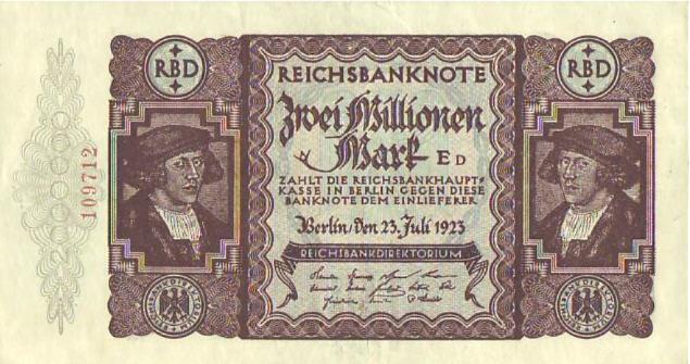 Foto Deutschland Reichsbanknote 1923