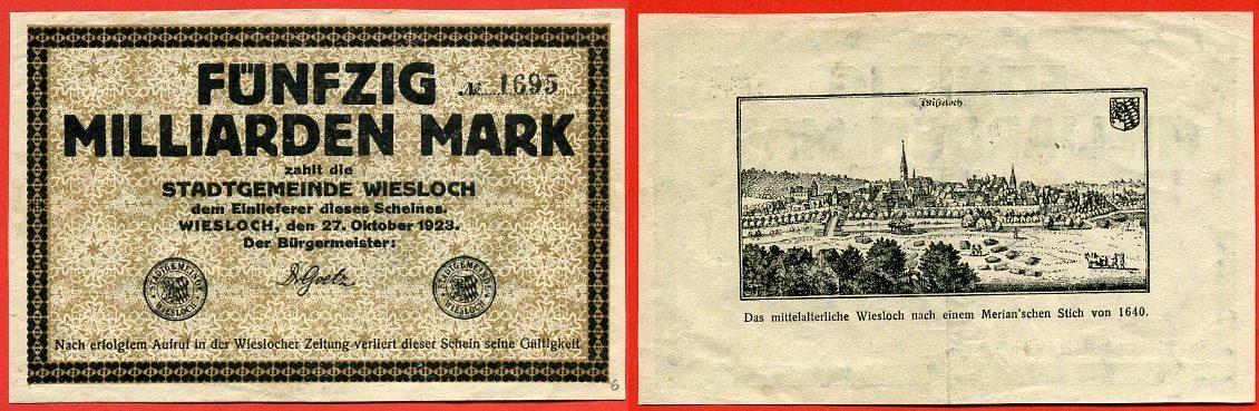 Foto Deutschland/Baden 50 Milliarden Mark 27 10 1923