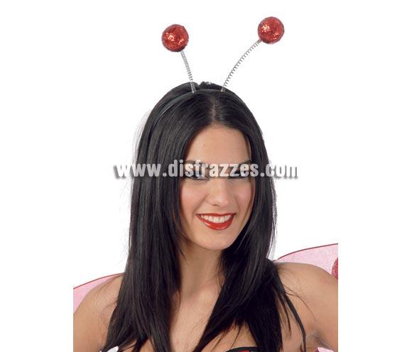 Foto Diadema bolas escarcha de color rojo