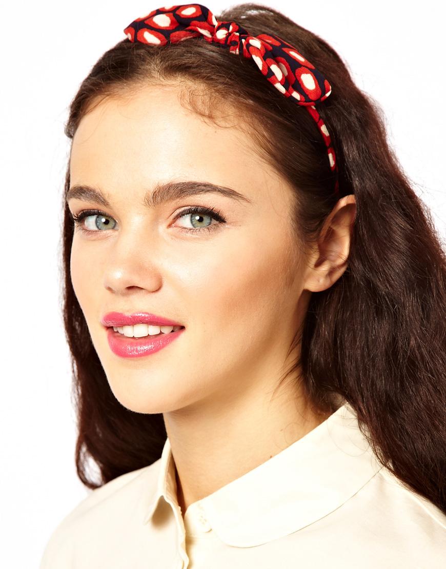 Foto Diadema con estampada de leopardo rojo y lazo de Johnny Loves Rosie...