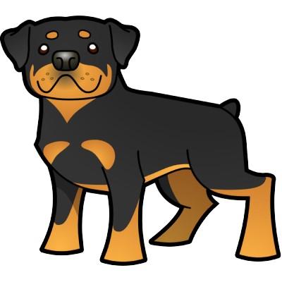 Foto Dibujo animado Rottweiler Escultura Fotografica