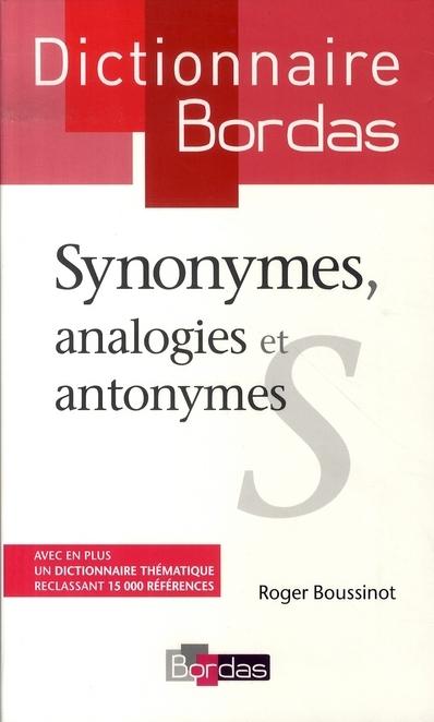 Foto Dictionnaire Bordas des synonymes, analogies et antonymes