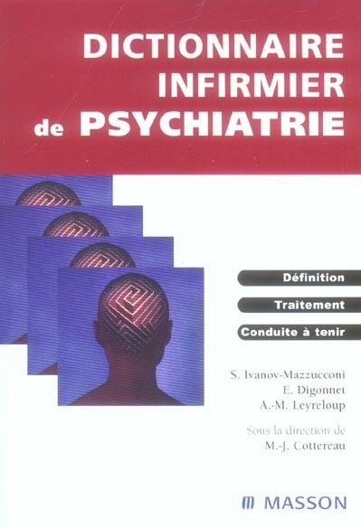 Foto Dictionnaire infirmier de psychiatrie