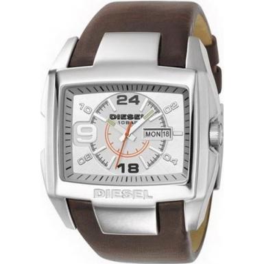 Foto Diesel Mens Silver Brown Watch Model Number:DZ1273