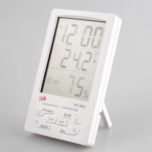 Foto Digital LCD Clock Indoor Temperature Gauge Humidity