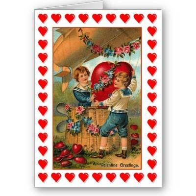 Foto Dirigible y tarjeta del día de San Valentín   del