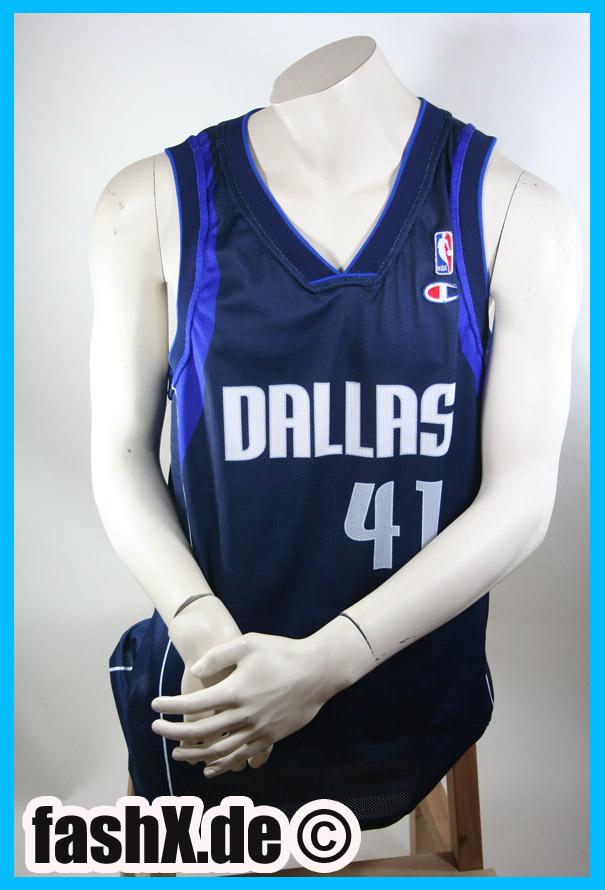 Foto Dirk Nowitzki 41 Dallas Mavericks camiseta azul Champion NBA XL
