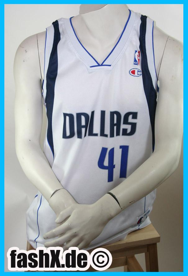 Foto Dirk Nowitzki 41 Dallas Mavericks camiseta blanco Champion NBA L