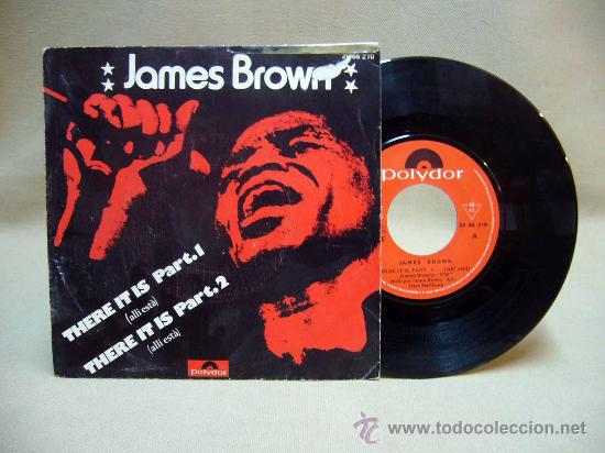 Foto disco de vinilo, james brown, there it is, part 1 part 2, polydor
