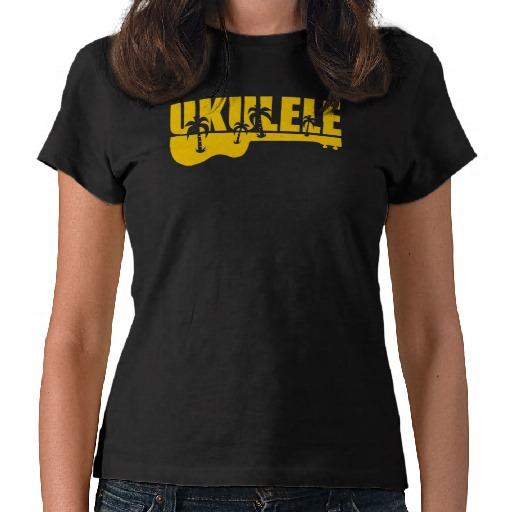 Foto Diseño hawaiano tropical del Ukulele de Uke Camisetas