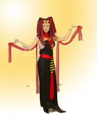 Foto Disfraz de Egipcia Negro y Rojo