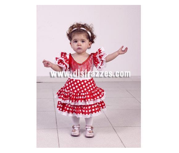 Foto Disfraz de Flamenca rojo niña 3-4 años de Carnaval