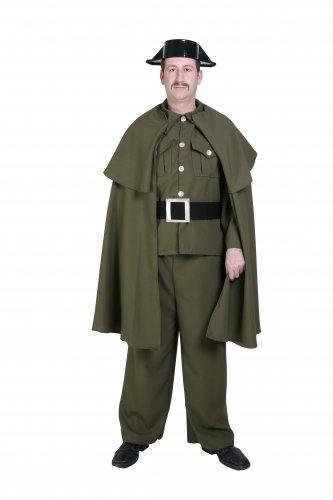 Foto Disfraz de Guardia civil con capa, adulto.
