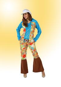 Foto Disfraz de Hippie Floreado Mujer