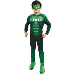 Foto Disfraz de linterna verde musculoso niño