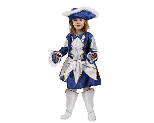 Foto Disfraz de majorette azul, Talla 3 (7 – 9 años)