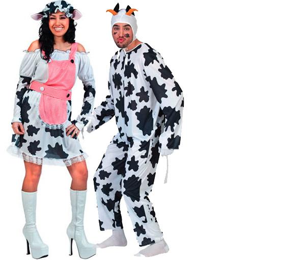 Foto Disfraz de Pareja de Lechera y Vaca