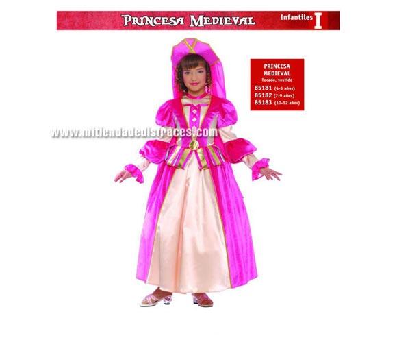 Foto Disfraz de Princesa Medieval 7-9 años para niña