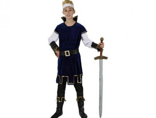 Foto Disfraz de rey medieval, azul, 3-4 años