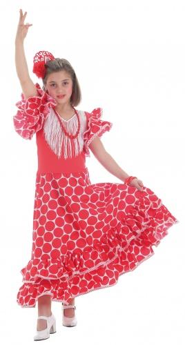 Foto Disfraz de sevillana topos rojos talla 3 (7-9 años)