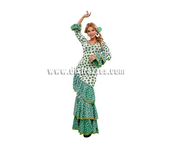 Foto Disfraz de Soleá verde y blanco para mujer M-L