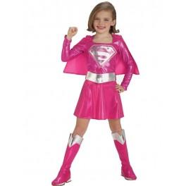 Foto Disfraz de supergirl rosa niña