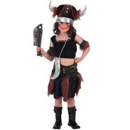 Foto Disfraz de vikinga niña