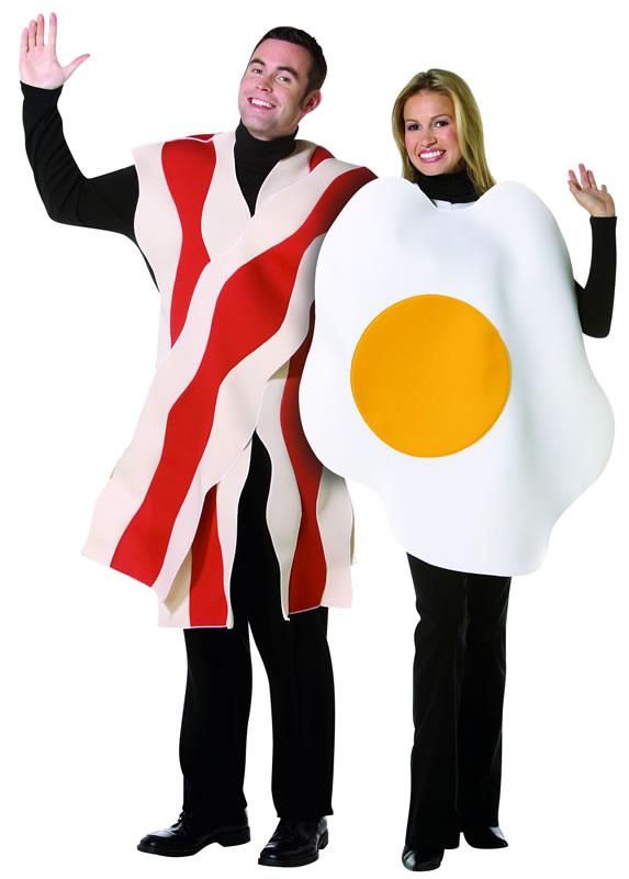 Foto Disfraz pareja huevo y bacón