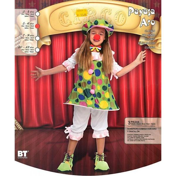 Foto Disfraz Payasa con aro talla 5 a 6 años