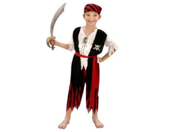 Foto Disfraz pirata rojo y negro 7-9 años 36023